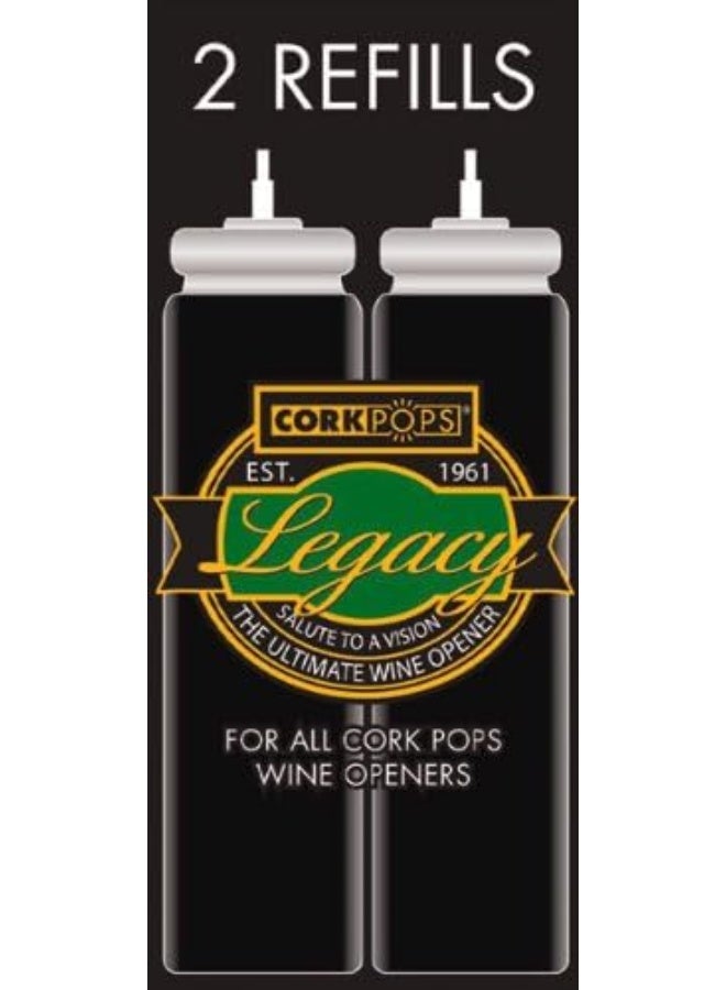 Cork Pops Wine Bottle Opener Refill Cartridge Pack Of 2  - Image 2