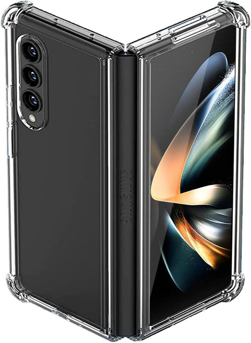MUDISO Case for Galaxy Z Fold 4 Case, Hard PC Back & Soft TPU Bumper Protective Cover Shockproof Scratch Resistant Case for Galaxy Z Fold4 5G - Image 1