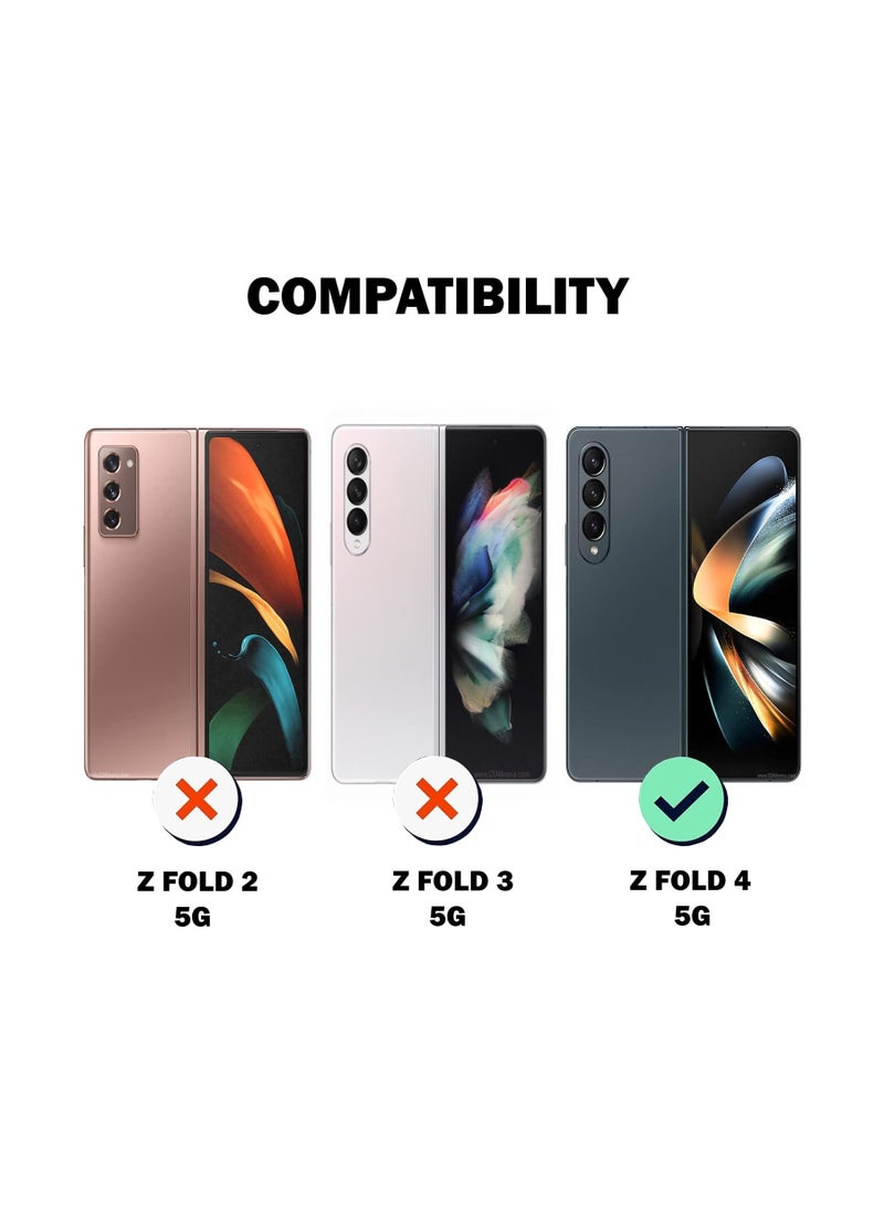 MUDISO Case for Galaxy Z Fold 4 Case, Hard PC Back & Soft TPU Bumper Protective Cover Shockproof Scratch Resistant Case for Galaxy Z Fold4 5G - Image 2