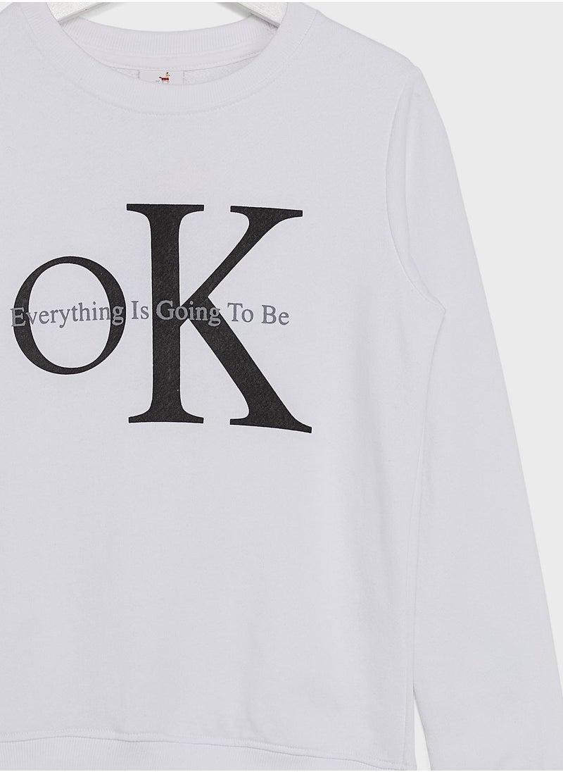 Pinata - Girls Text Printed Sweatshirt - Image 1