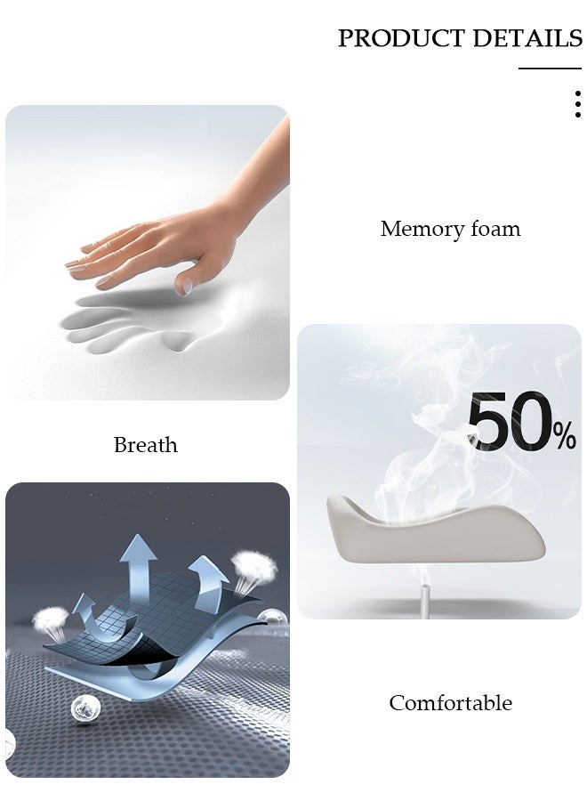 DUNISO وسادة مقعد من الإسفنج الذكي لكرسي المكتب ومقعد السيارة، وسادة عصعص ثابتة لتخفيف آلام عظم الذنب، تقليل ضغط عظم الذنب وتحسين الراحة، تخفيف آلام الورك وعرق النسا - Image 2