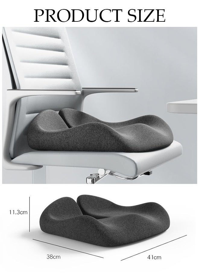 DUNISO Memory Foam Seat Cushion Pillow For Office Chair And Car Seat Firm Coccyx Pad For Tailbone Pain Relief Reduce Tailbone Pressure and Improve Comfort Orthopedic Sciatica Hip Pain Relief  - Image 4