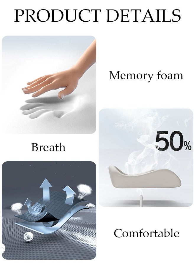 DUNISO Memory Foam Seat Cushion Pillow For Office Chair And Car Seat Firm Coccyx Pad For Tailbone Pain Relief Reduce Tailbone Pressure and Improve Comfort Orthopedic Sciatica Hip Pain Relief  - Image 3