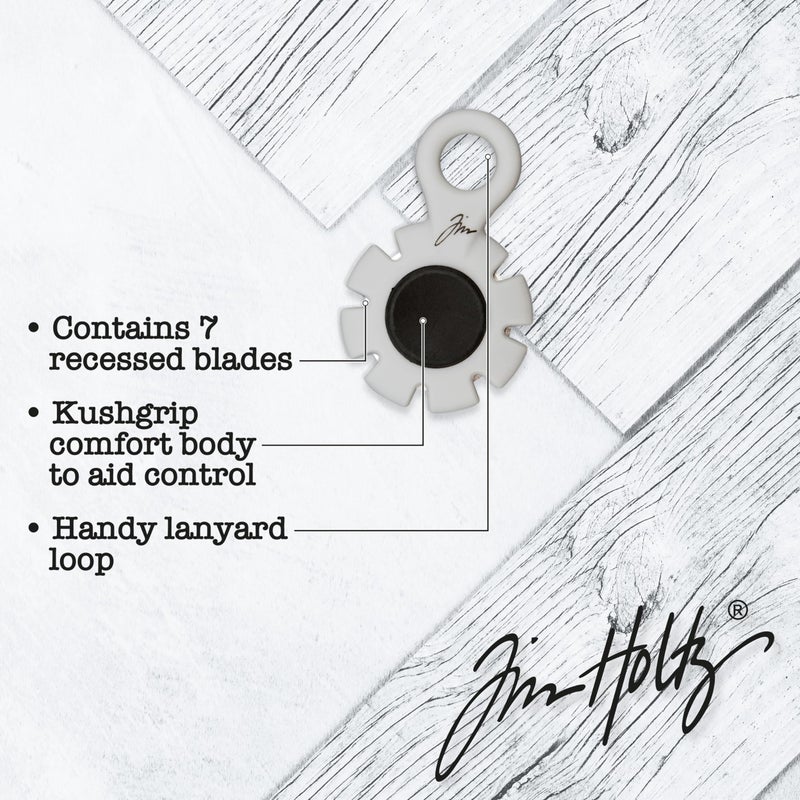 Tim Holtz Paper Distressing Tool - Scrapbook Supplies for Cardstock and Creating Rough Torn Edges - Distresser with 7 Recessed Blades - Image 4