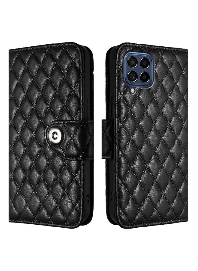 اس-توب جراب لهاتف Samsung Galaxy M53 5G جراب هاتف جلدي قلاب بملمس معيني مع حبل - Image 2