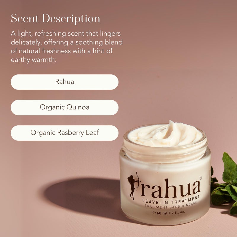 Rahua Leave-In Treatment, Vegan Heat Protectant & Anti Frizz Leave In Cream for Medium to Thick Hair, Moisturizer with Rahua Oil, Quinoa, Green Tea & Shea Butter for Smooth, Shiny Hair, 2 Fl Oz - Image 4