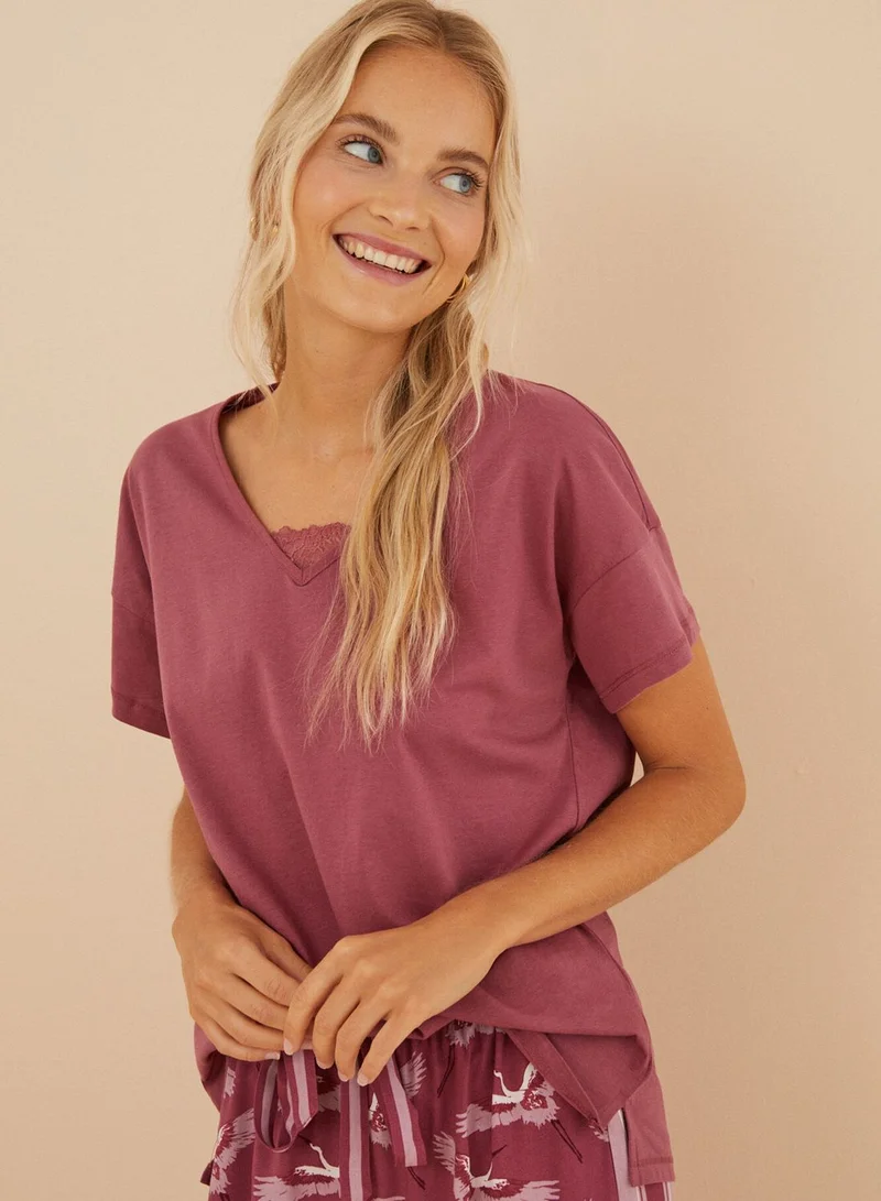 women'secret V-Neck T-Shirt