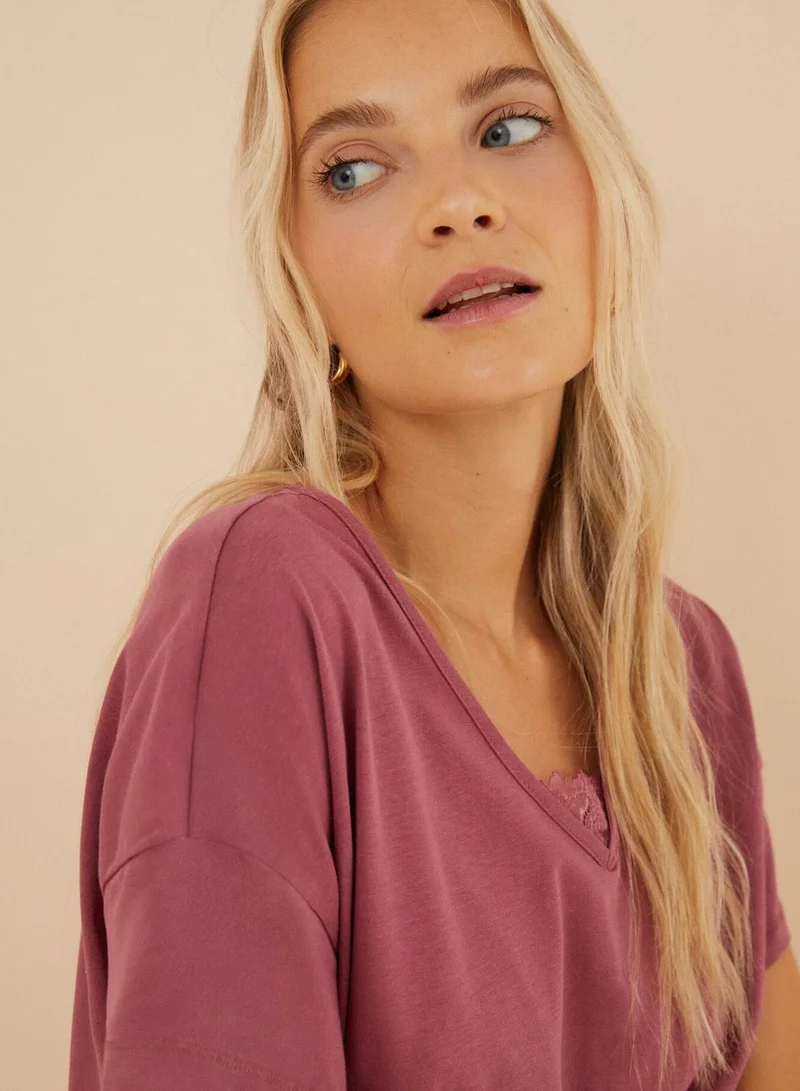 women'secret V-Neck T-Shirt