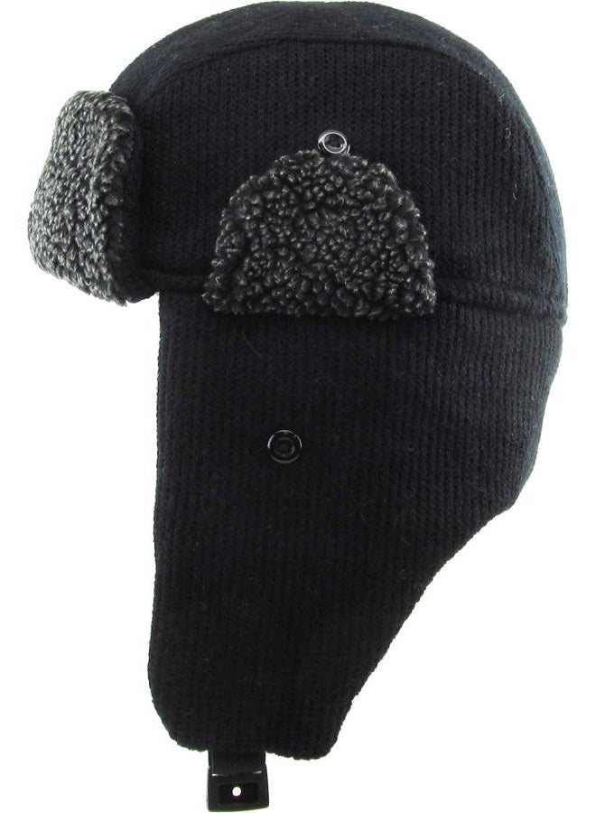 KBETHOS KBW-614 BLK Plaid Solid Aviator Trapper hat Trooper Ear Flaps Ushanka Eskimo Warm Winter Cold - Image 3