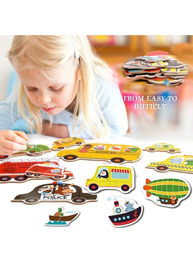 JZS Little Bado Cars Floor Puzzles for Kids Puzzles Age 3 4 5 6 Years Olds Boys and Girls Animals Jigsaw Puzzles Children Toddlers Easy Puzzles for 3 Year Old Match Puzzle - Image 3