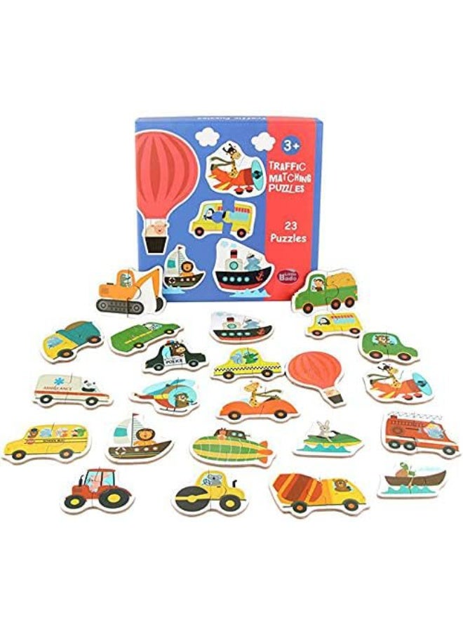 JZS Little Bado Cars Floor Puzzles for Kids Puzzles Age 3 4 5 6 Years Olds Boys and Girls Animals Jigsaw Puzzles Children Toddlers Easy Puzzles for 3 Year Old Match Puzzle - Image 5