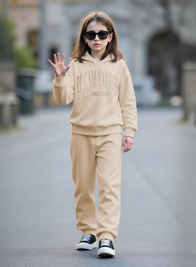 Take Two Printed Hoodie with Elastic Waist Jogger Set