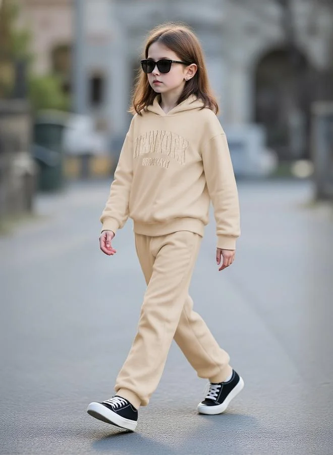 Take Two Printed Hoodie with Elastic Waist Jogger Set