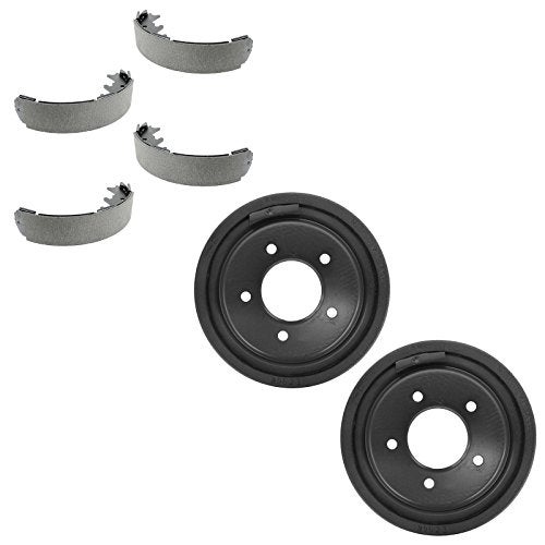 TRQ Brake Drum & Shoe Rear LH Left RH Right Kit Set Compatible with 1997-2003 Ford F-150 - Image 1