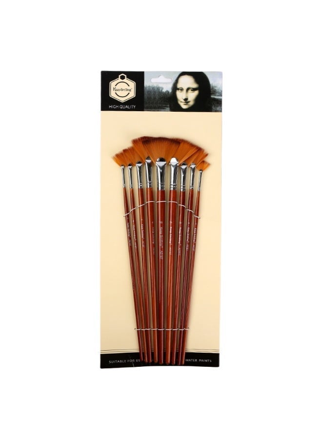 Keep Smiling 9PCS Professional Artist Brush Set for Oil, Acrylic & Watercolor - Image 1