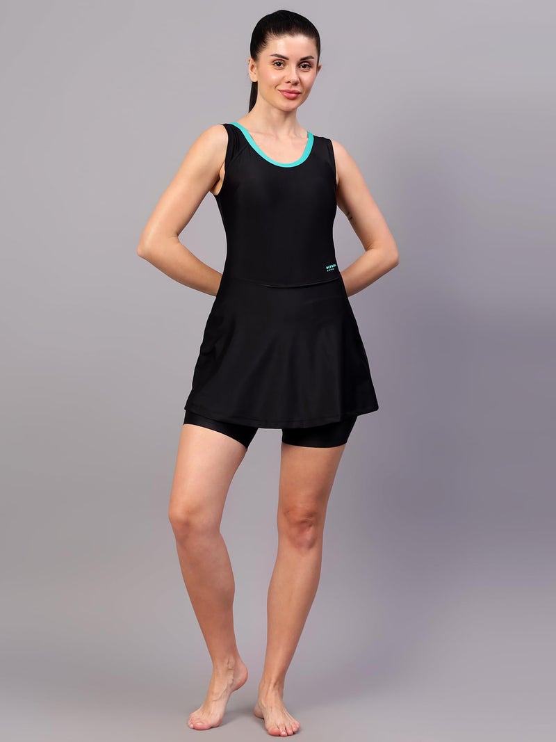 VIVA Swimming OWSD-329 Female Swim Dress with Short Leg I Womens Swimming Costume I Swimwear for Women I One-Piece Swimsuits I Swimsuit for Women - Image 5