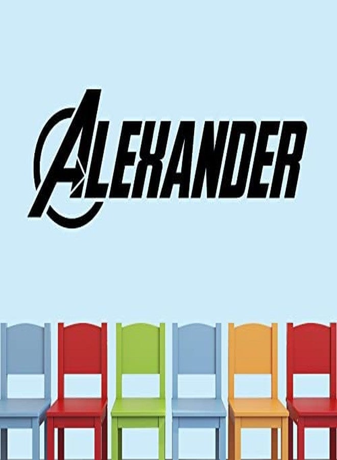 Decalzone Inc Personalized Superhero Name Wall Decal - Boy Name Wall Decal Nursery Wall Decoration - Superhero Decal Vinyl Wall Decal Boys Name Decal Vinyl Sticker (42" Wide) - Image 2