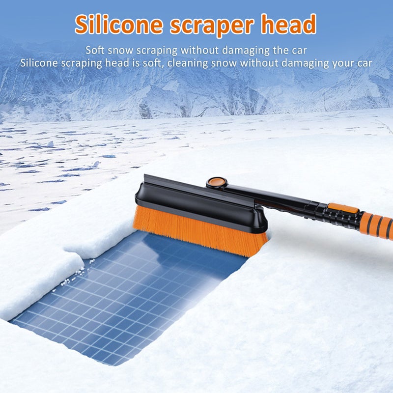 3in1 Ice Scrapers for Car Scalable Snow Brush Snow Shovel with Foam Handle 180° Foldable Brush Head Easy to Install and Disassemble - Image 5