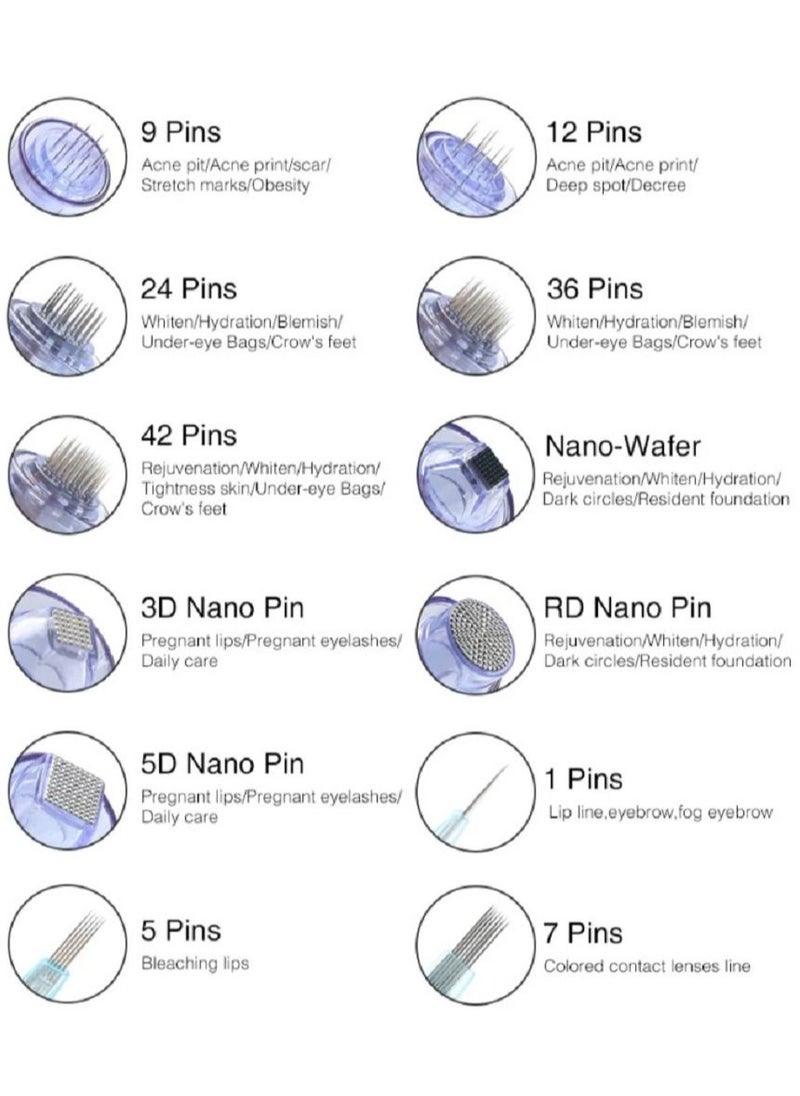 Dr.pen - 10-Piece Per Bags Needle Cartridge for Derma Pen A1 Microneedling Pen 24 Pin Cartridge - Image 1