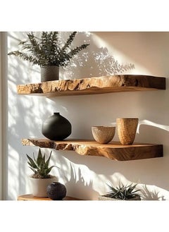 Home Gallery 3 Set Of Rectangle Wooden Floating Shelf 70x20 cm  - Image 5