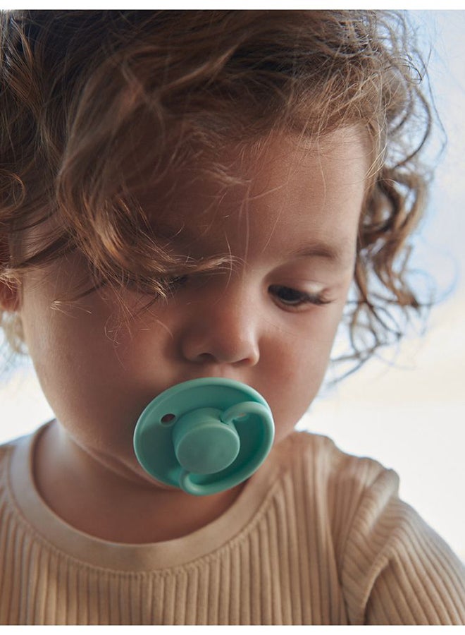 Mininor Round Pacifier Silicone 0M - Cool Mint - Image 4
