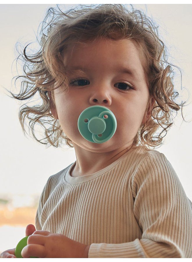 Mininor Round Pacifier Silicone 0M - Cool Mint - Image 3