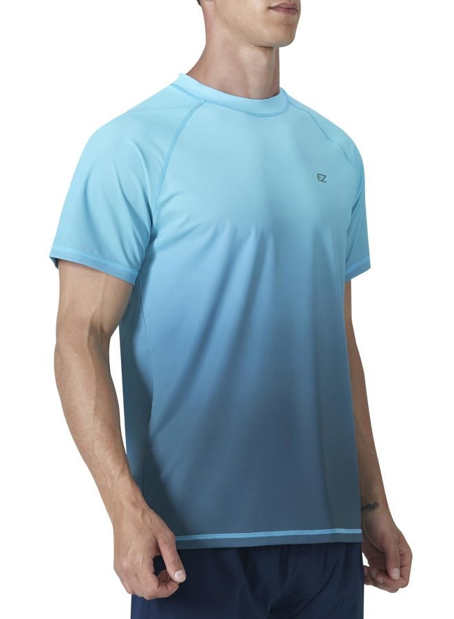 EZRUN Men's Swim Shirts Rash Guard UPF 50+ UV Sun Protection T-Shirt Quick Dry Fishing Beach T Shirts Short Sleeve - Image 2