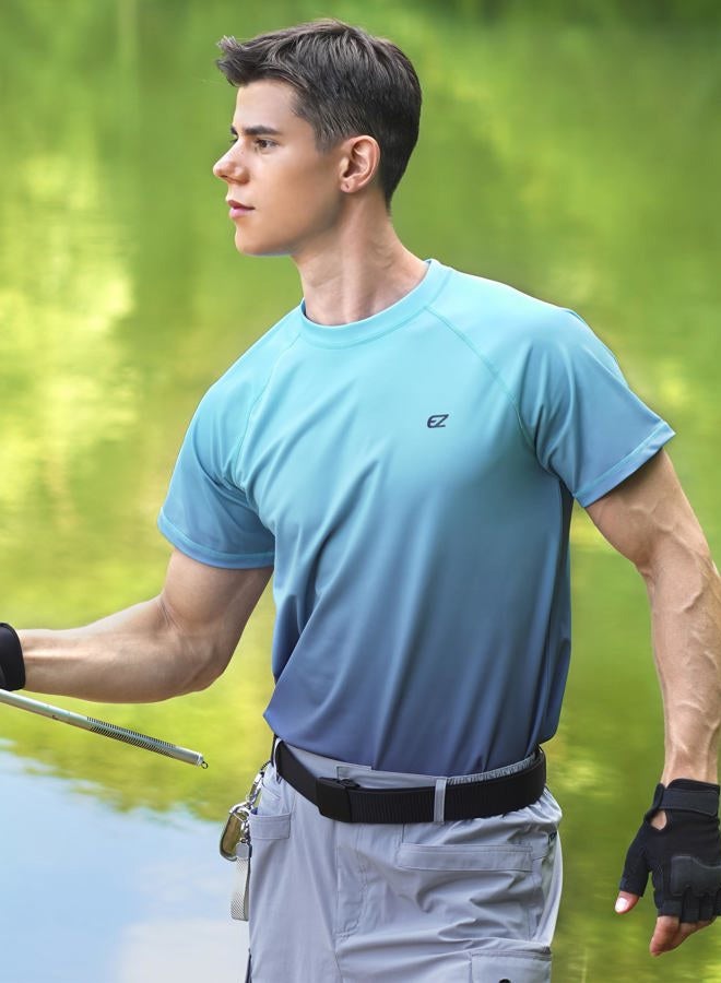 EZRUN Men's Swim Shirts Rash Guard UPF 50+ UV Sun Protection T-Shirt Quick Dry Fishing Beach T Shirts Short Sleeve - Image 3