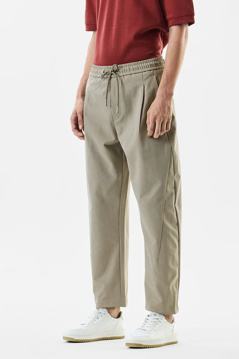 SNITCH Beige Baggy Fit Trousers