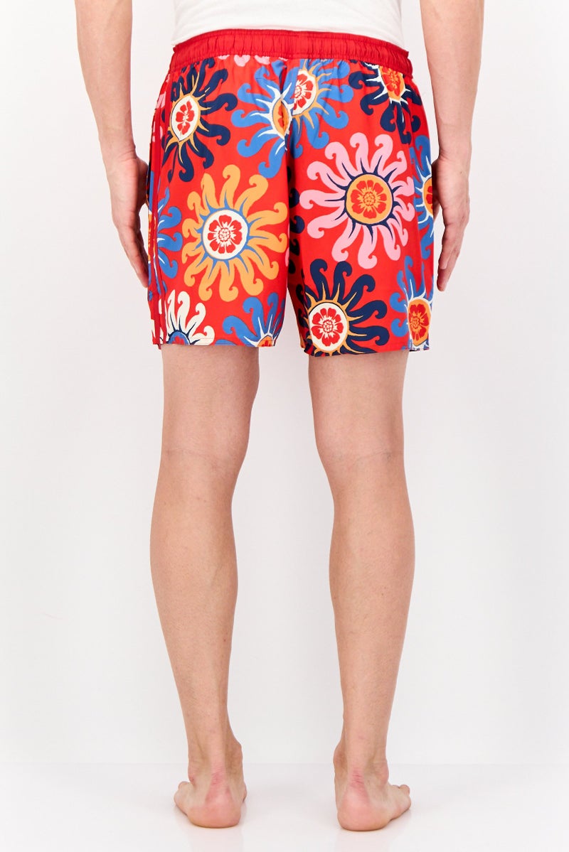 Adidas Men Drawstring All Over Printed Board Shorts, Multicolor - Image 3