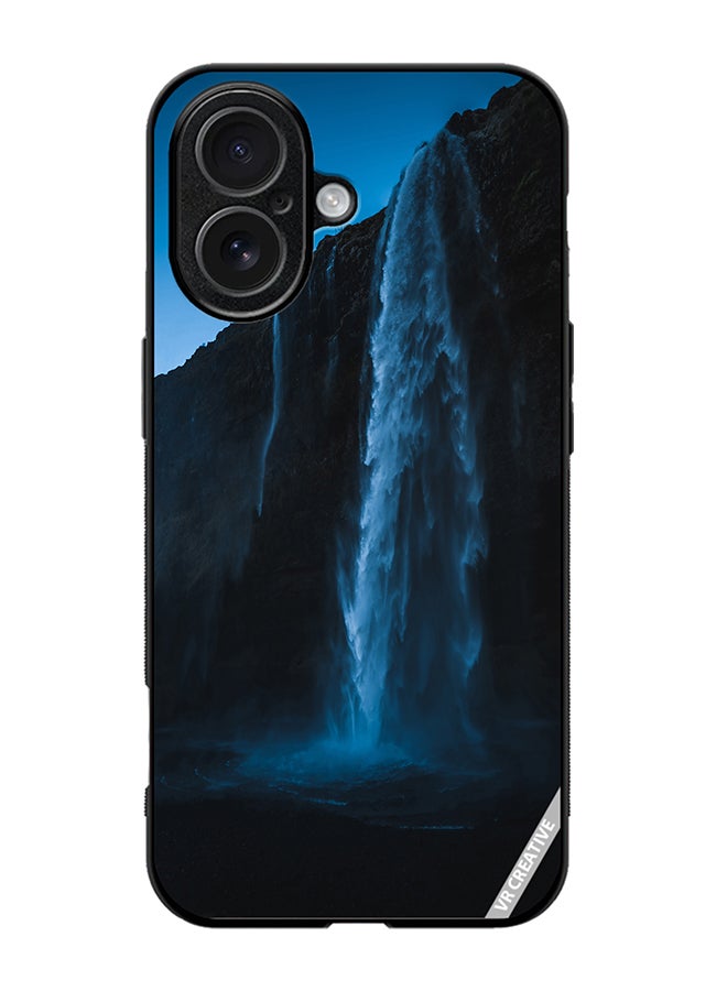Protective Case Cover For Apple iPhone 17 Blue Waterfall Design Multicolour