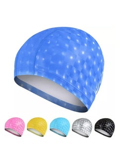 SportQ SportQ Waterproof PU Fabric Swimming Cap, Long Swimming Cap for Men and Women  - Image 3