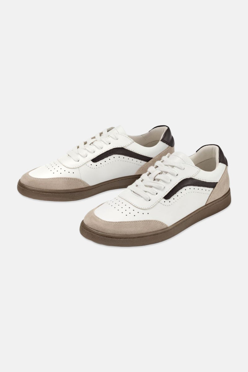 Tchibo Women Leather Lace Up Shoes, White  - Image 2