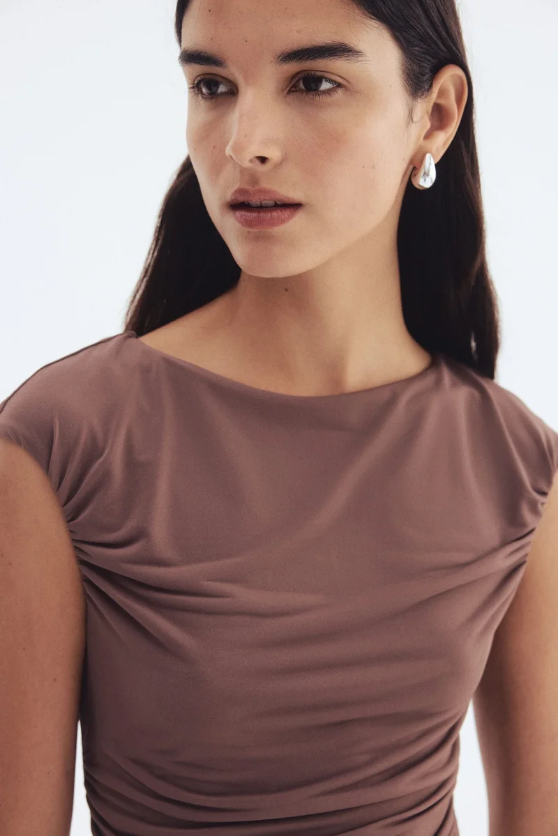 H&M Draped cap-sleeved top