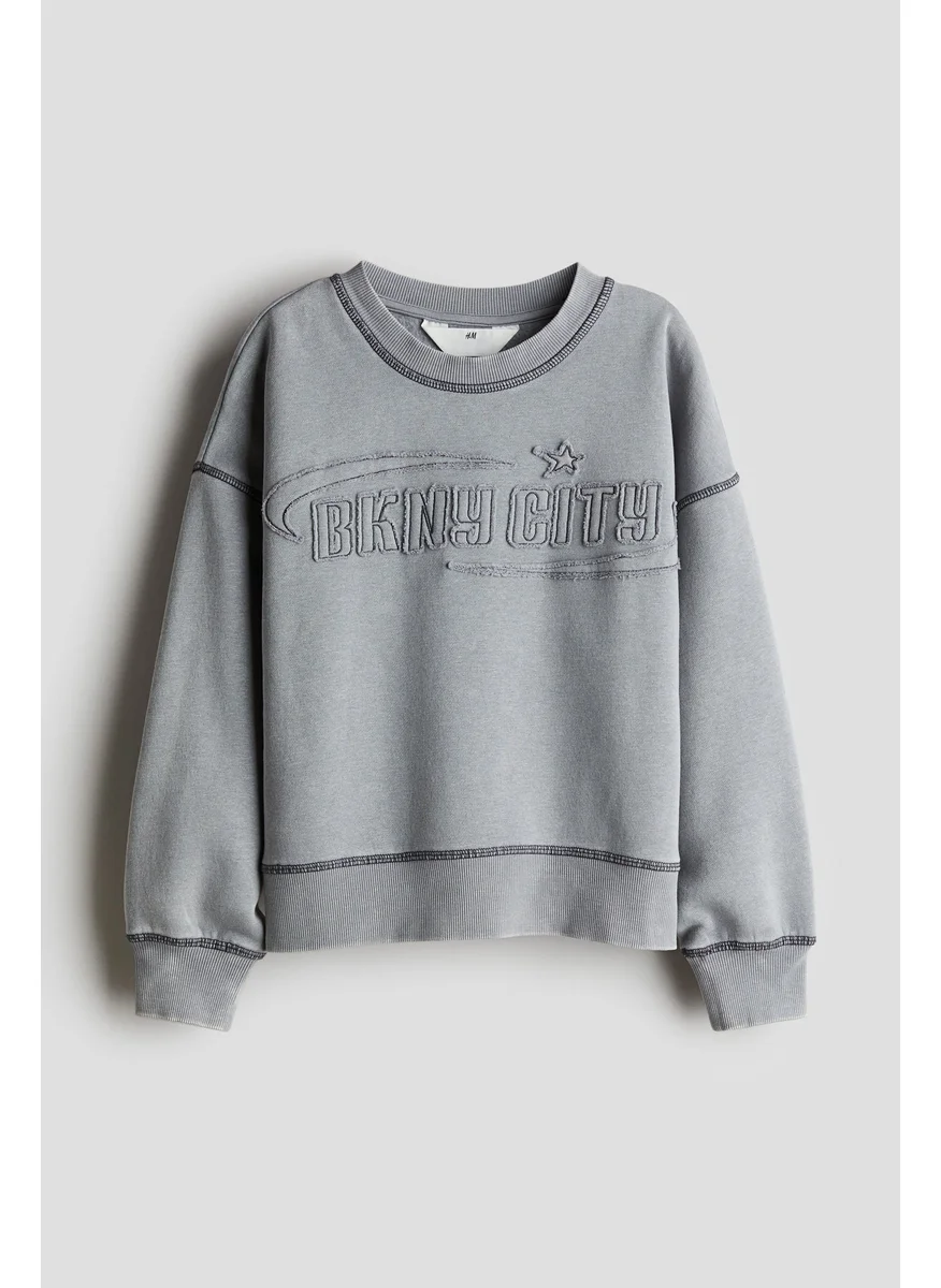 H&M Motif-Detail Sweatshirt