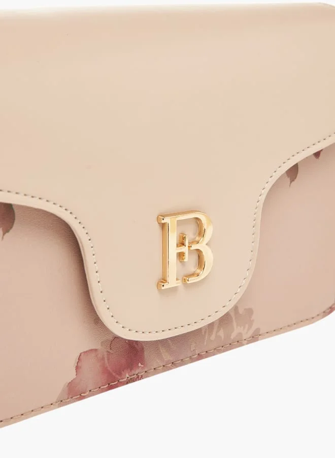 فلورا بيلا من شو إكسبرس Womens Floral Print Crossbody Bag With Chain Strap And Magnetic Button Closure
