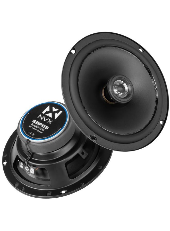 NVX ® ESP65 6.5" E-Series 2-Way Coaxial Car Speakers, 360W Peak (120W RMS), 13mm PEI Dome Tweeters, Polypropylene Cone, Rubber Surround, 4 Ohm, Easy Installation for Cars/Trucks (Pair) - Image 1