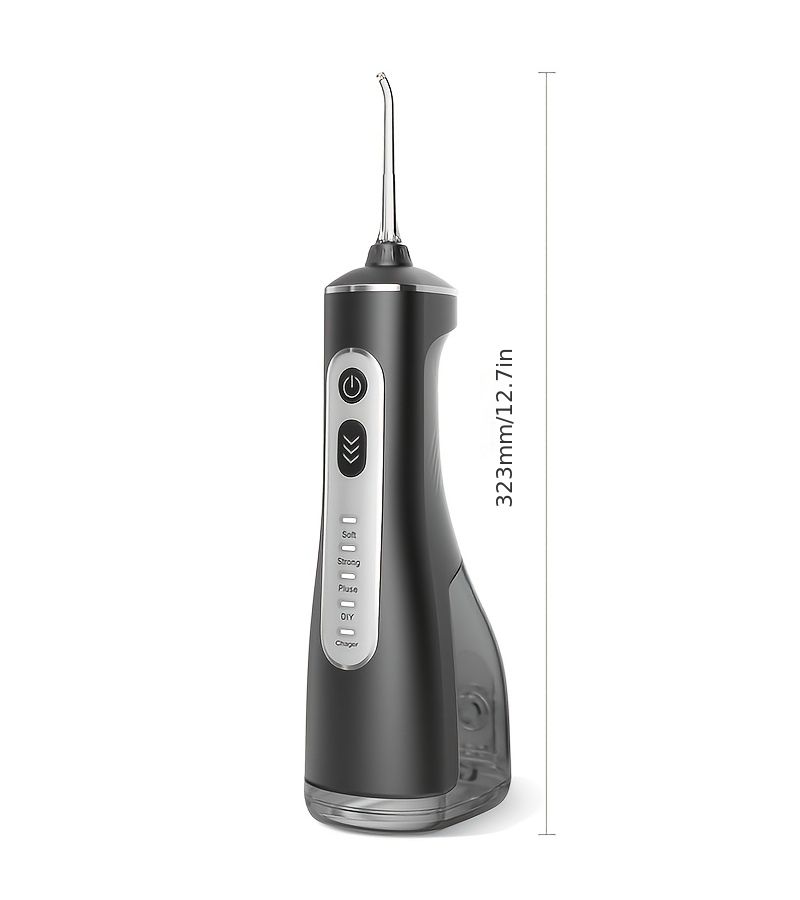 Portable Electric Water Flosser With 4 Replaceable Nozzles High Pressure Pulse Water Jet Usb Rechargeable Multi Mode Settings Compact Oral Care Tool For Teeth Gaps And Travel - Image 3