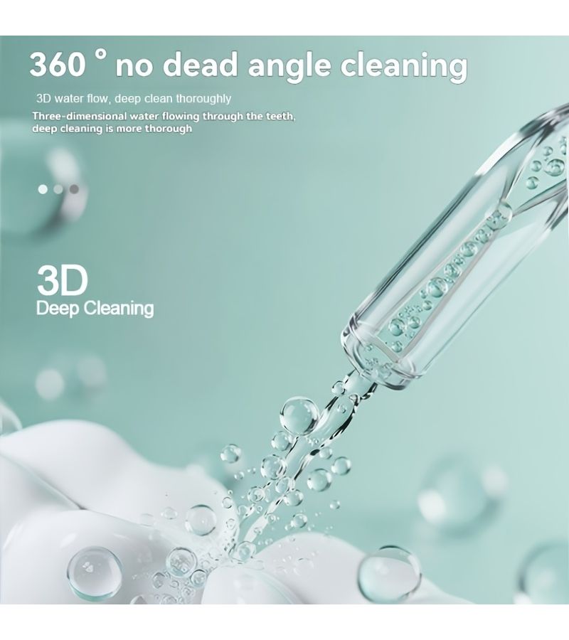 Portable Electric Water Flosser With 4 Replaceable Nozzles High Pressure Pulse Water Jet Usb Rechargeable Multi Mode Settings Compact Oral Care Tool For Teeth Gaps And Travel - Image 5