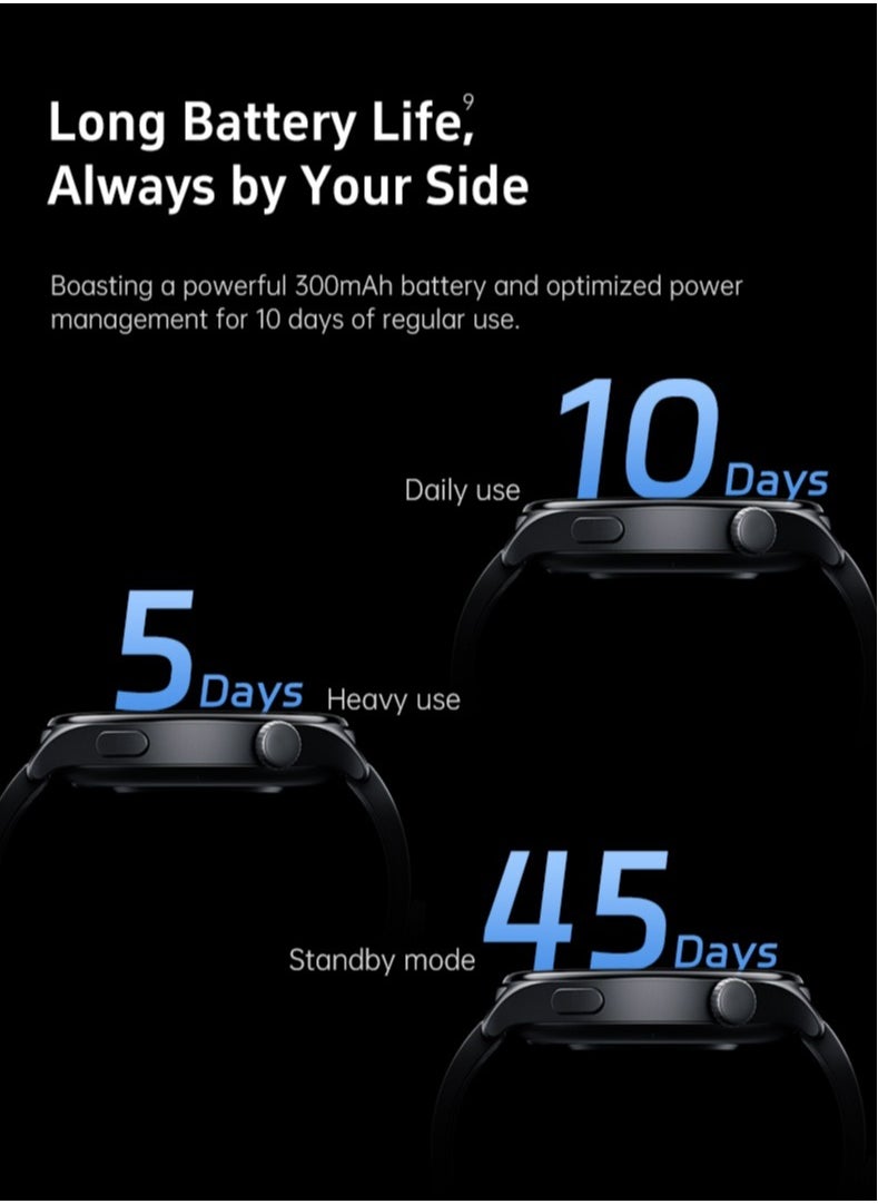 ULHYC - 350mAh Smart Watch, 1.43" Smart Watches for Men with IP67, Bluetooth Call AI Voice Assistant Blood Oxygen Heart Rate Monitor Fitness Watch for Android iOS - Image 1