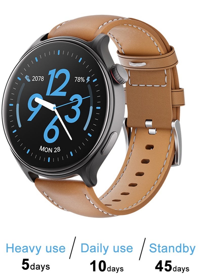 ULHYC - 350mAh Smart Watch, 1.43" Smart Watches for Men with IP67, Bluetooth Call AI Voice Assistant Blood Oxygen Heart Rate Monitor Fitness Watch for Android iOS - Image 1