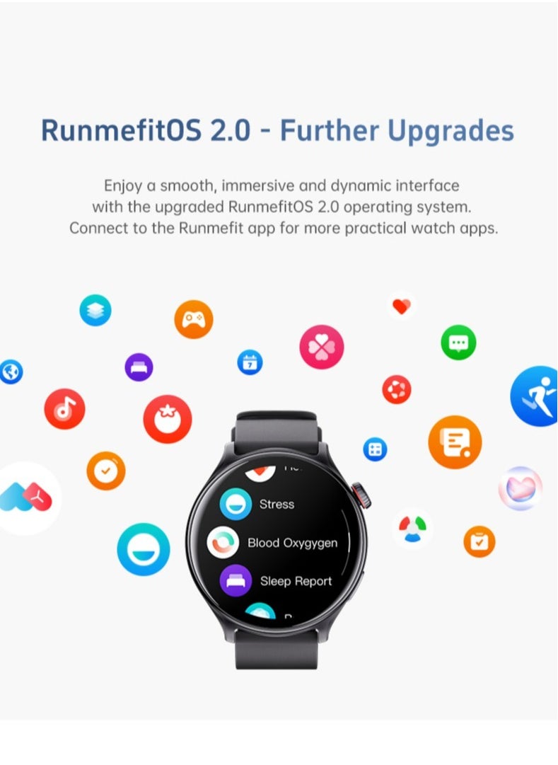 ULHYC - 350mAh Smart Watch, 1.43" Smart Watches for Men with IP67, Bluetooth Call AI Voice Assistant Blood Oxygen Heart Rate Monitor Fitness Watch for Android iOS - Image 1