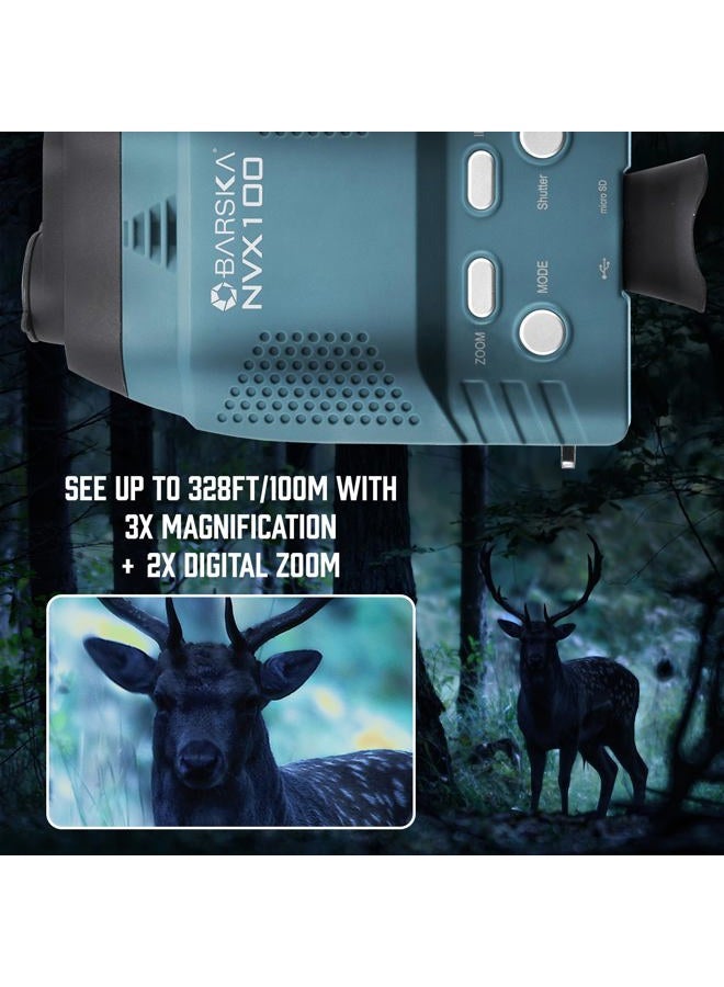 BARSKA NVX100 3x Night Vision Monocular with Built in Camera - Image 2