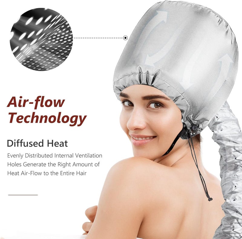 XIBO Hair Dryer Bonnet Hood Nylon Cap Hair Dryer Hat Women Blow Dryer Home Salon Hairdressing Attachment Head Cover Hot Oil Treatment Hat - Image 4