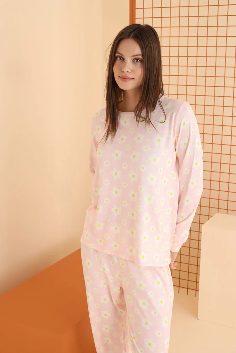 ان بي بي Pink Daisy Pajama Set