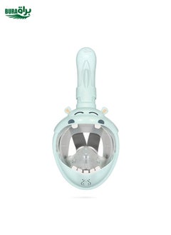 Cartoon Kids Full Dry Diving Mask Swimming Anti-Fog Snorkeling Mask, Size: XS(Hippo)