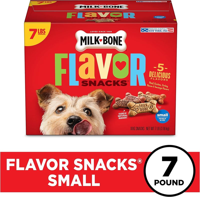 Milk-Bone Flavor Snacks Dog Treats - Small/Medium Biscuits, 7-Pound - Image 2