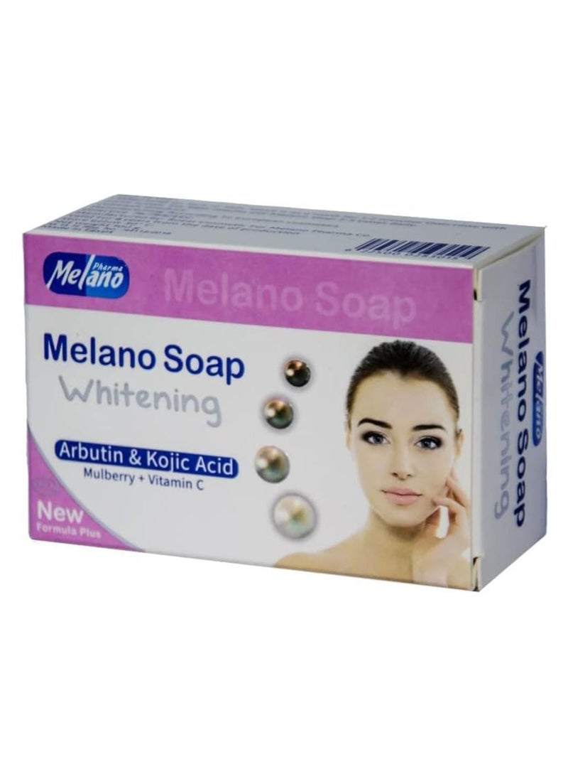 Melano Pharma Soap With Arbutin and Kojic Acid Mulberry Vitamin C for Whitening skin 100 gram  - Image 3