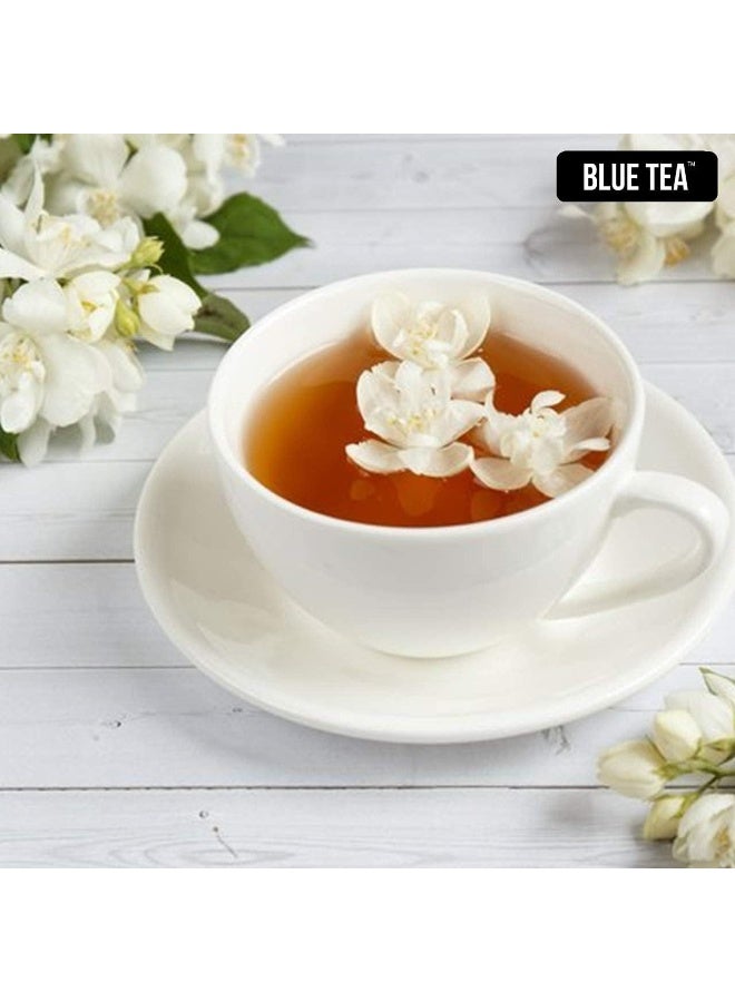 الشاي الأزرق شاي الياسمين 30 جرام | 30 كوب | التخسيس وتخفيف التوتر | غير مر | فارم فريش | شاي أعشاب خالي من الكافيين | مضادات الأكسدة المرتكزة على الزهور | جرة PET قابلة لإعادة الاستخدام - Image 4