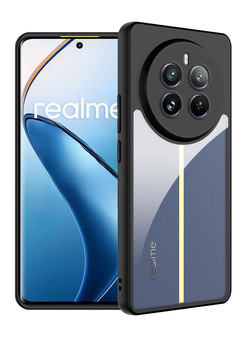Bumper Protective Case for Realme 12 Pro 5G/Relame 12 Pro Plus 5G Silicone TPU Bumper Ultra Durable Ultra-Safe Camera Optimum Solution (Black)